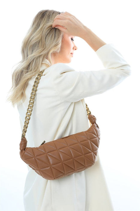 Madamra - Chain Quilted Oval Bag - Belrue