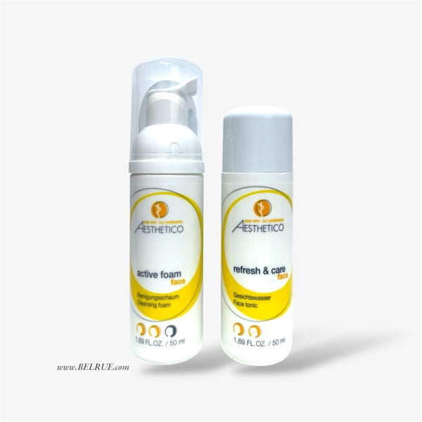Aesthetico Active Foam + Refresh Care Travel Set 50ml+50ml - Belrue