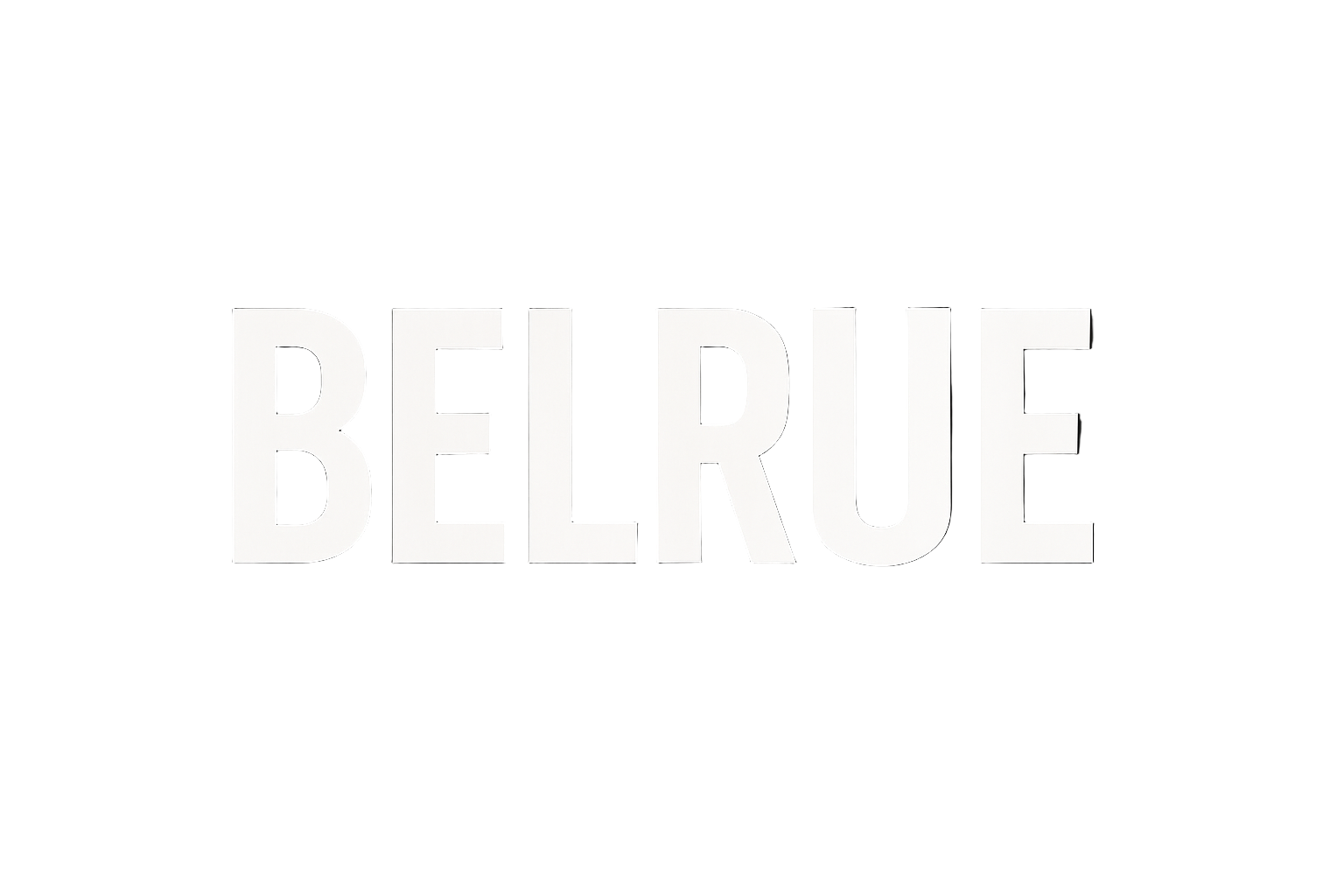 BELRUE only letters white color
