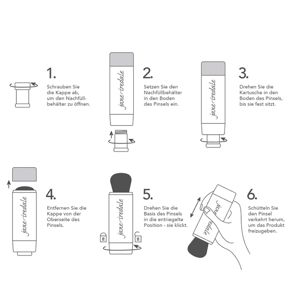 jane iredale - Amazing Base Refillable Brush - Warm Sienna - 3er Refill 7.5g - Belrue