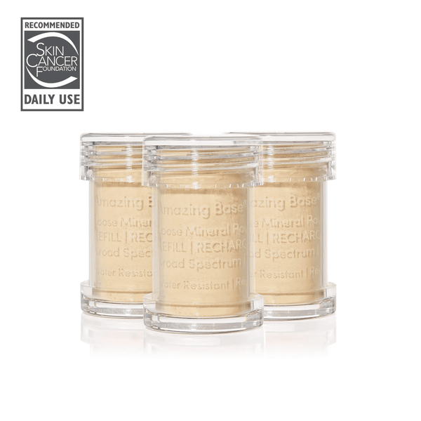 jane iredale - Amazing Base Refillable Brush - Warm Silk - 3er Refill 7.5g - Belrue