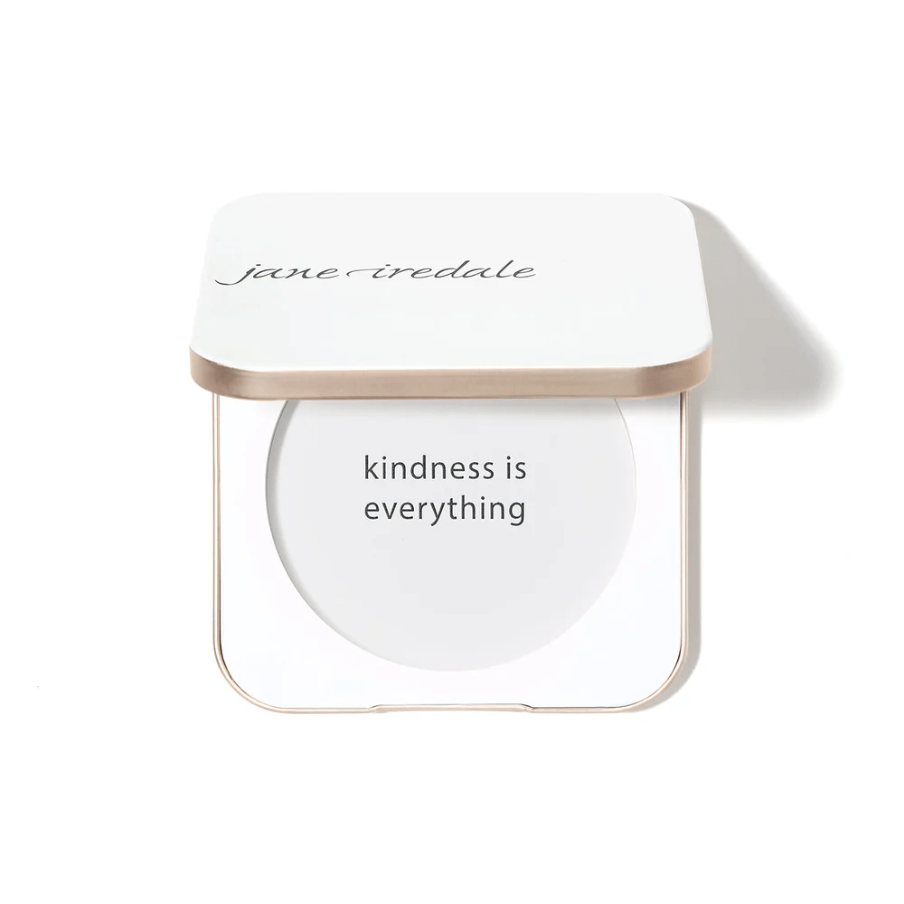 Jane Iredale - Puderdose leer - Weiß/Gold - Belrue