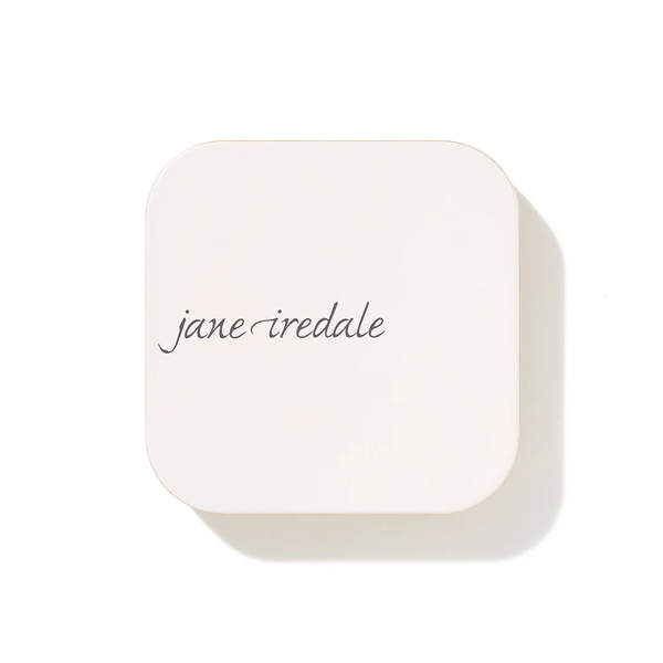 Jane Iredale - Puderdose leer - Weiß/Gold - Belrue