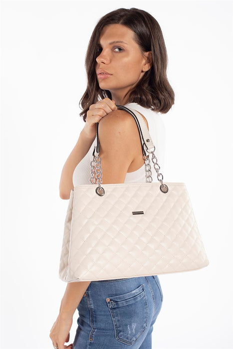 Madamra - Large Quilted Chain Bag - Belrue