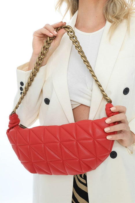 Madamra - Chain Quilted Oval Bag - Belrue